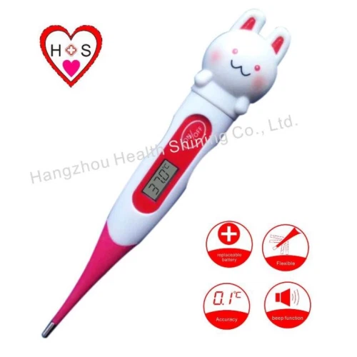 Thermomedr Digidol Siâp Cartwn Gyda Awgrym Hyblyg